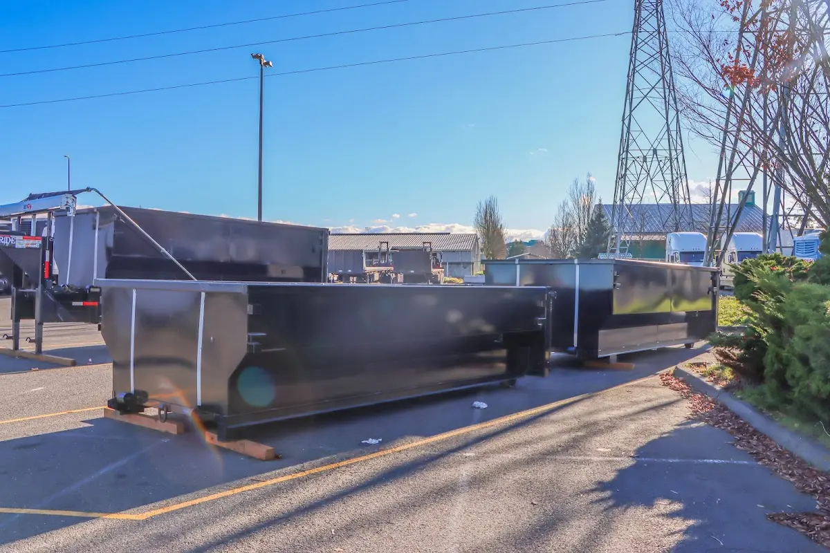 Roll-off dumpster ready for waste disposal at job site for Estate Cleanout Dumpster Rental in Pratt